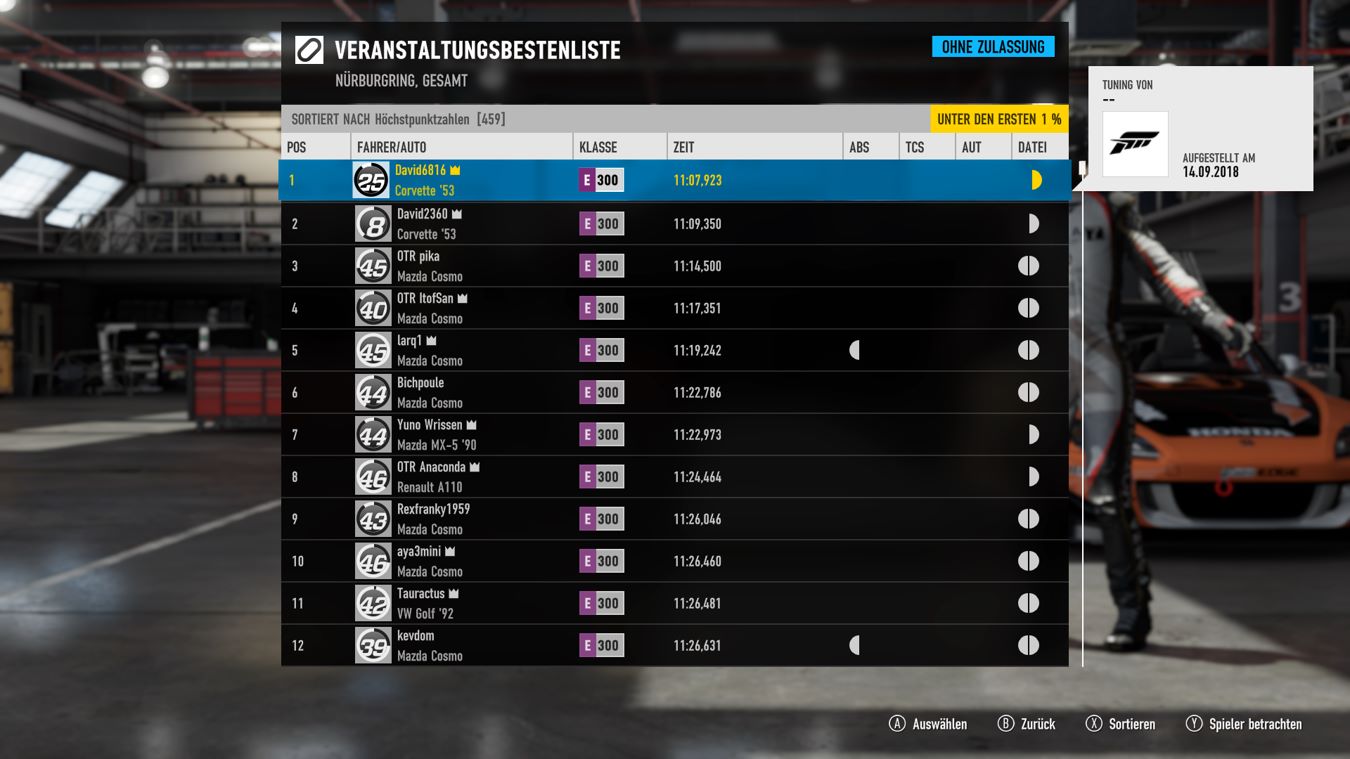 Hall of Fame QuickTune Professional Tuning Calculator for Forza